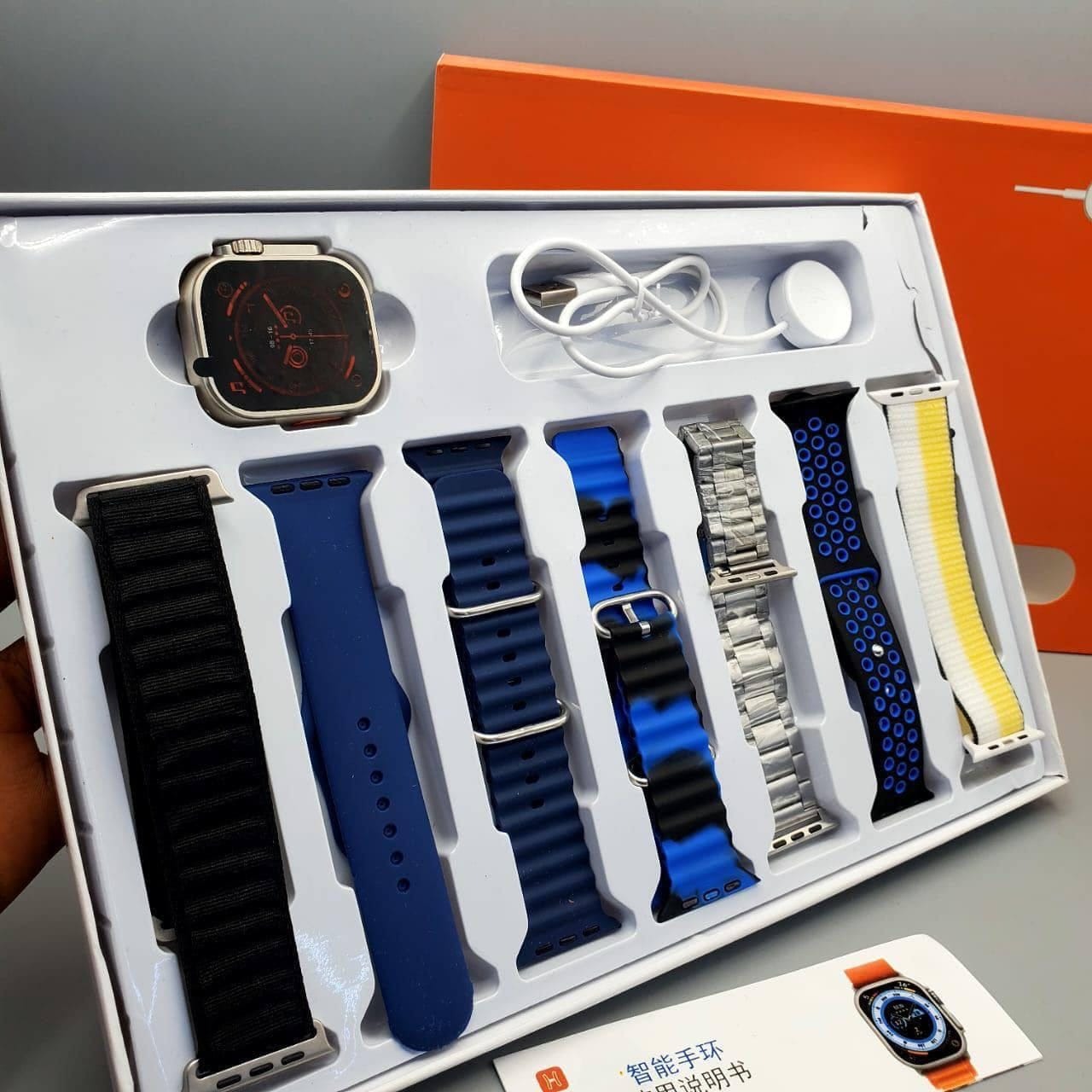Ultra Smartwatch 7-in-1 Strap Set Big HD Display