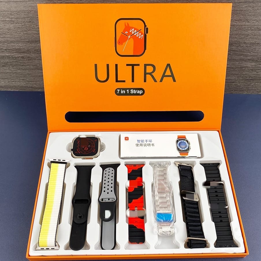 Ultra Smartwatch 7-in-1 Strap Set Big HD Display