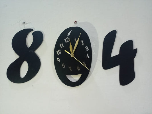 3d wall clock Wooden Wall Clock(804)