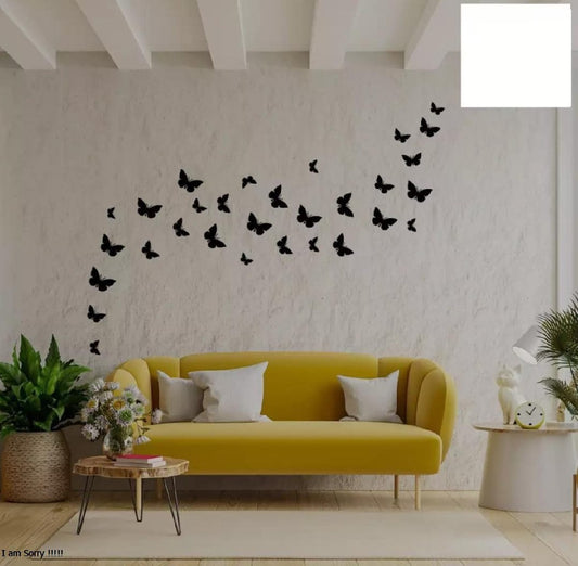 (pack of 30) 3D Wooden Butterfly Wooden Wall Decoration Items for Home, Bedrooms Inspire Kids and Look Decent