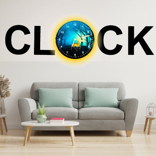 3D Wooden Alphabetic Clock With Esthetic Dial | Best Quality Alphabetic Design Clock For Home Decor | Home Decor Clock 30 inch - Without Light