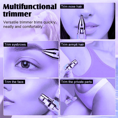 SmoothTrim Pro in use on eyebrows close-up